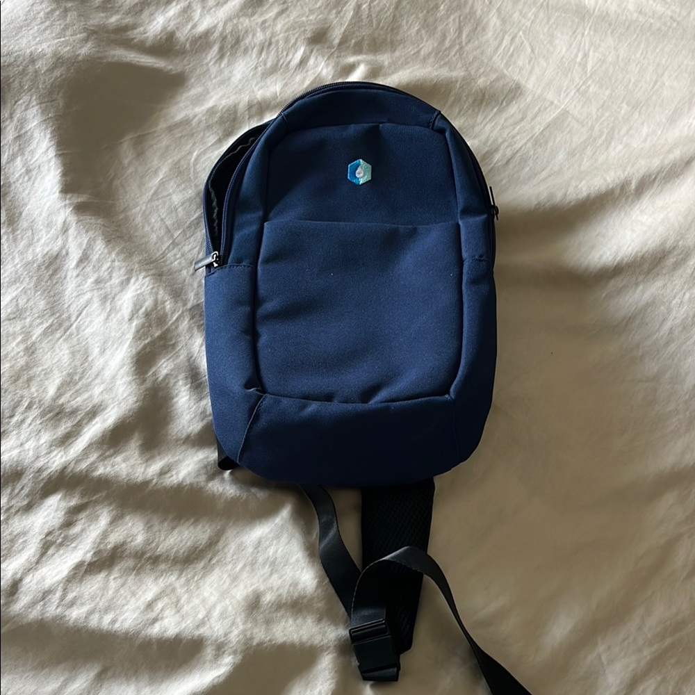 Liquid IV Navy Blue small Backpack one strap NWOT